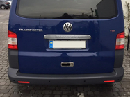 Volkswagen T5 2010–2015 Nerūsējošā tērauda uzlika virs numura zīmes bagāžnieka vākam Multivan, OmsaLine - itāļu nerūsējošais tērauds foto 5