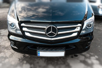 Mercedes Sprinter W906 2006–2018 Radiatora režģa uzlikas (2013↗, nerūs.) OmsaLine – itāļu nerūsējošais tērauds foto 3