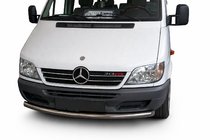 Mercedes Sprinter W901/902/903/904/905 1995–2006 Priekšējais aizsargstienis ST008 (nerūsējošais tērauds) foto 1