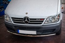 Mercedes Sprinter W901/902/903/904/905 1995–2006 Priekšējais aizsargstienis ST008 (nerūsējošais tērauds) foto 2