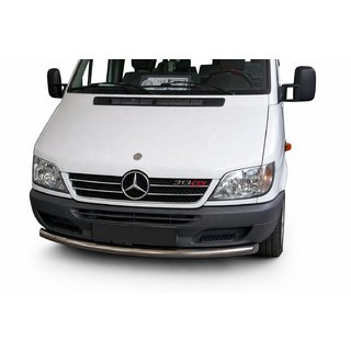 Priekšējais aizsargstienis ST008 (nerūsējošais tērauds) Mercedes Sprinter W901/902/903/904/905 1995–2006 foto 1
