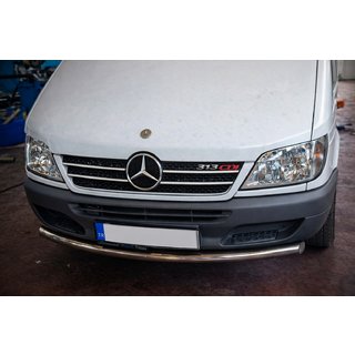Priekšējais aizsargstienis ST008 (nerūsējošais tērauds) Mercedes Sprinter W901/902/903/904/905 1995–2006 foto 2
