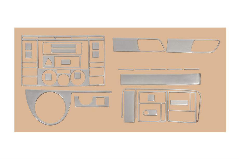 Volkswagen T5 Transporter 2003–2010 Instrumentu paneļa uzlikas (Turcija) Piano melns Foto 3