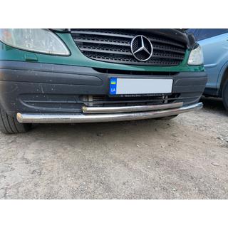 Priekšējais aizsargstienis ST014 (nerūsējošais tērauds) Mercedes Vito W639 2004–2014 foto 4