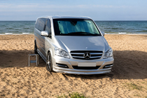 Mercedes Vito W639 2004–2014 Priekšējā bufera lūpas uzlika BRB V1 (krāsošanai) 2004–2010 gads foto 1