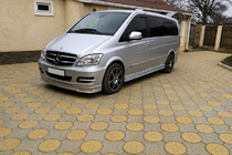 Mercedes Vito W639 2004–2014 Priekšējā bufera lūpas uzlika BRB V1 (krāsošanai) 2004–2010 gads foto 3