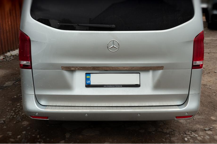 Mercedes Vito/V klase W447 2014– OmsaLine aizmugurējā bampera uzlika (nerūsējošais tērauds) Matēta Foto 3