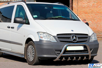 Mercedes Viano 2004–2014 Priekšējais aizsargstienis (bullbar) WT003/004 (nerūsējošais tērauds) foto 2
