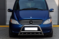 Mercedes Viano 2004–2014 Priekšējais aizsargstienis (bullbar) WT003/004 (nerūsējošais tērauds) foto 6