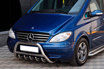 Mercedes Viano 2004–2014 Priekšējais aizsargstienis (bullbar) WT003/004 (nerūsējošais tērauds) foto 7