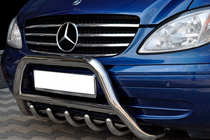 Mercedes Viano 2004–2014 Priekšējais aizsargstienis (bullbar) WT003/004 (nerūsējošais tērauds) foto 8