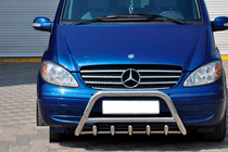 Mercedes Viano 2004–2014 Priekšējais aizsargstienis (bullbar) WT003/004 (nerūsējošais tērauds) foto 9