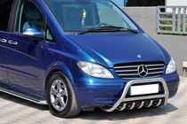 Mercedes Viano 2004–2014 Priekšējais aizsargstienis (bullbar) WT003/004 (nerūsējošais tērauds) foto 10