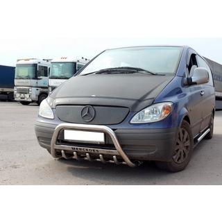 Priekšējais aizsargstienis (bullbar) WT003/004 (nerūsējošais tērauds) Mercedes Viano 2004–2014 foto 1