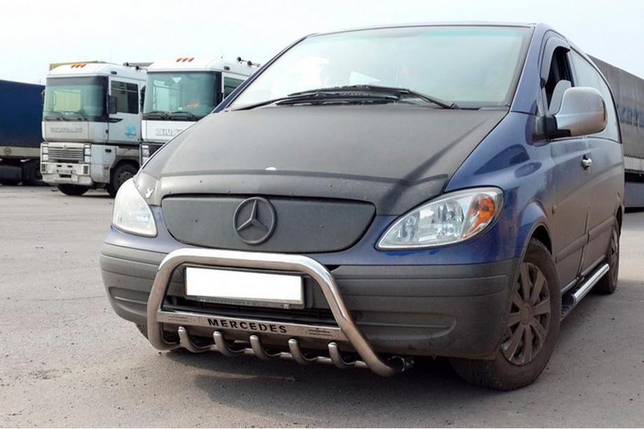 Mercedes Viano 2004–2014 Priekšējais aizsargstienis (bullbar) WT003/004 (nerūsējošais tērauds) Image