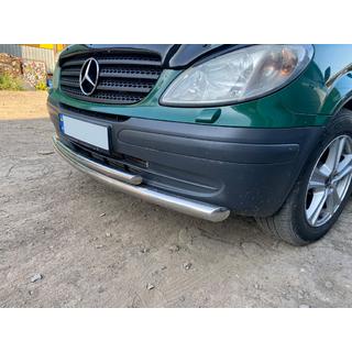 Priekšējais aizsargstienis ST014 (nerūsējošais tērauds) Mercedes Viano 2004–2014 foto 2