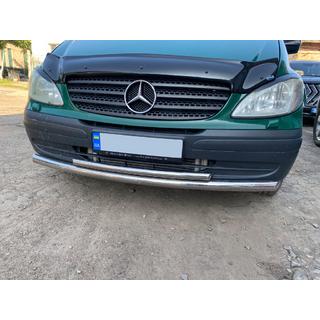 Priekšējais aizsargstienis ST014 (nerūsējošais tērauds) Mercedes Viano 2004–2014 foto 3
