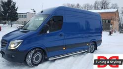 Mercedes Sprinter W906 2006–2018 Sānu sliekšņi Premium (2 gab., nerūs.) Ø60, vidējā riteņu bāze foto 6
