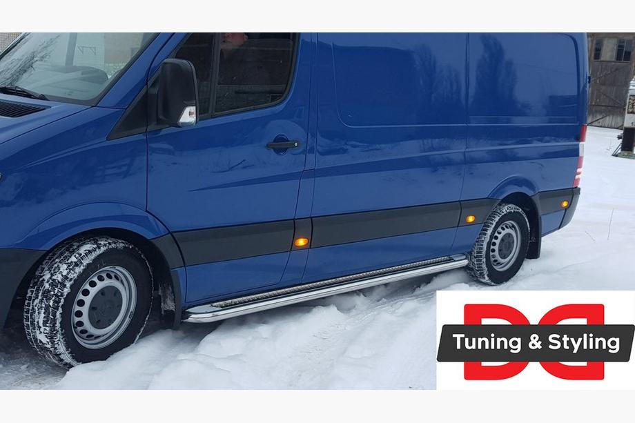 Volkswagen Crafter 2006–2016 Sānu sliekšņi Premium (2 gab., nerūs.) Ø60, vidējā riteņu bāze Foto 6