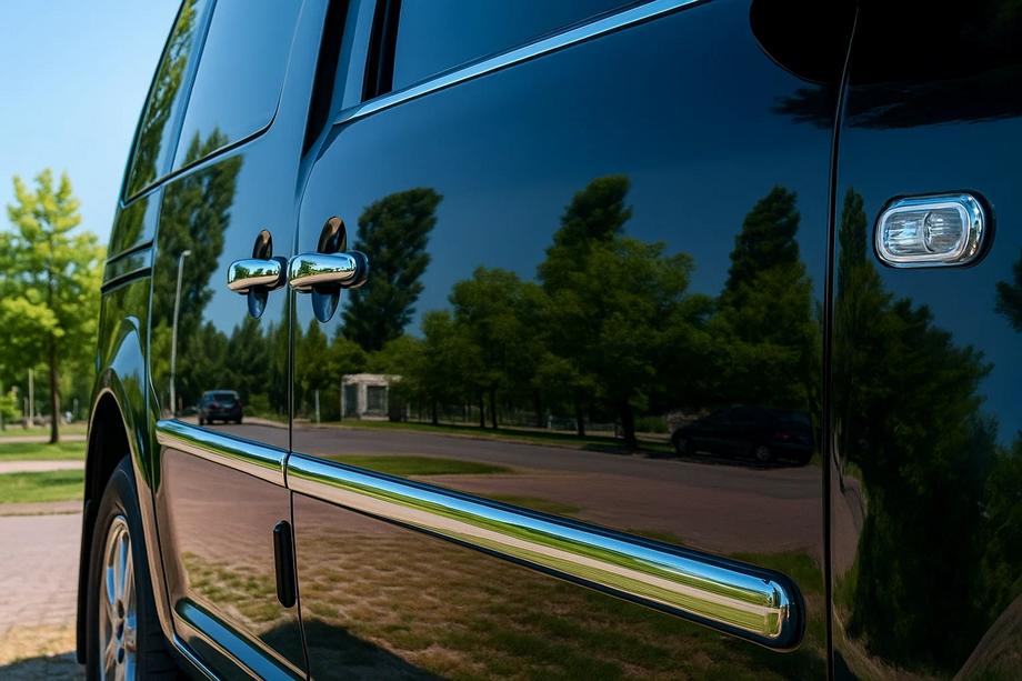 Volkswagen Caddy 2004–2010 Uzlikas uz durvju moldingīm (4 gab., nerūsējošais tērauds) Image