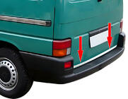 Volkswagen T4 Transporter 1990–2003 Bagāžnieka malas uzlika (nerūsējošais tērauds) OmsaLine, aizmugures vāks (1 durvis) foto 1