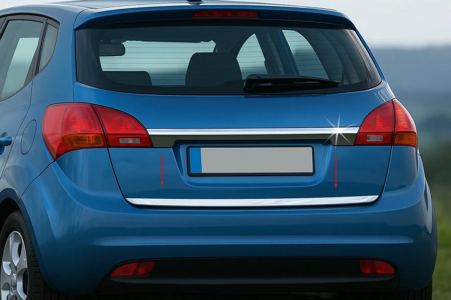 Kia Venga 2010–2019 Bagāžnieka malas uzlika (nerūsējošā tērauda) OmsaLine – itāļu nerūsējošais tērauds Image