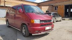 Volkswagen T4 Transporter 1990–2003 Priekšējais dubultais aizsargstienis ST014 (nerūsējošais tērauds) foto 5