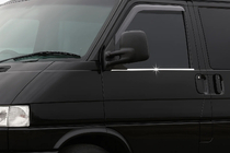 Volkswagen T4 Caravelle/Multivan 1990–2003 Logu moldingi (2 gab., no nerūsējošā tērauda) Omsa - Itāļu nerūsējošais tērauds foto 1