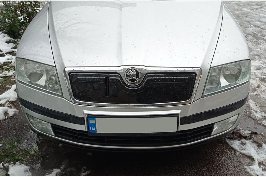 Skoda Octavia II A5 2006–2010 Ziemas pārsegs radiatora restei (augšējais) Glancēta Image