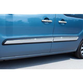 Durvju moldingi (4 gab., nerūsējošais tērauds) Citroen Berlingo 2008–2018 foto 1