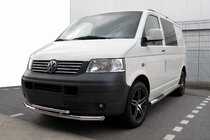 Volkswagen T5 Transporter 2003–2010 Priekšējais aizsargstienis ST014 (nerūsējošais tērauds) 60 x 60 mm foto 1