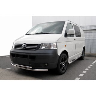 Priekšējais aizsargstienis ST014 (nerūsējošais tērauds) Volkswagen T5 Transporter 2003–2010 foto 1