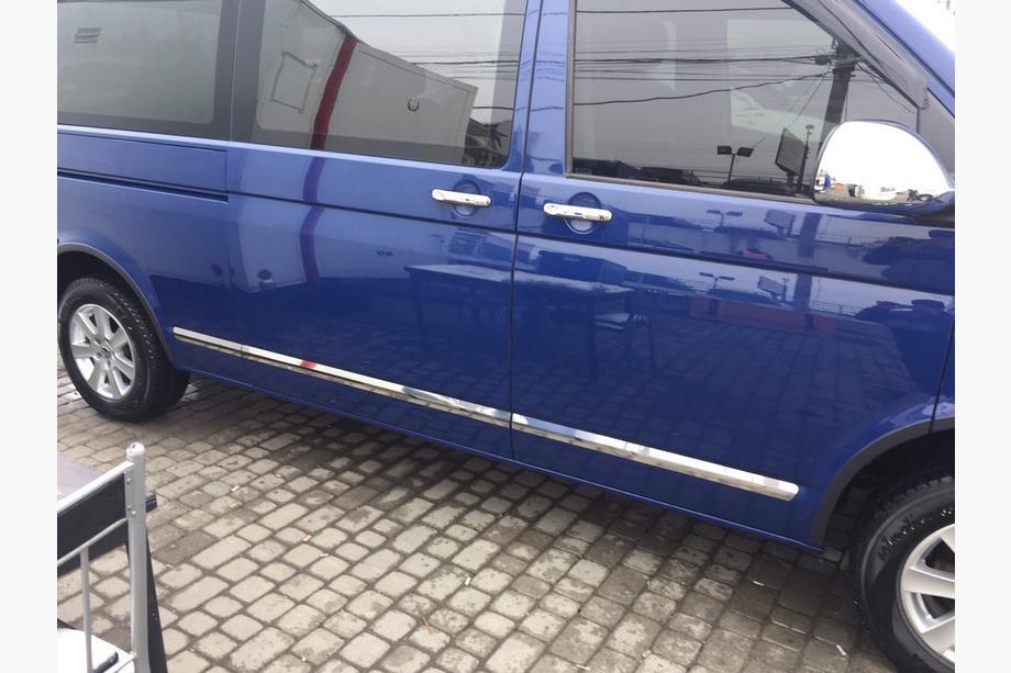 Volkswagen T5 Caravelle 2004–2010 Durvju moldingi (nerūsējošais tērauds, hroms) 1 durvis, garā, Carmos – turku tērauds Foto 6