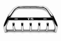 Volkswagen T5 2010–2015 Priekšējais bullbar WT003 (nerūsējošais tērauds) 60 mm, ar uzrakstu foto 5