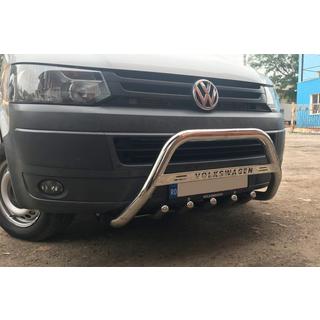 Priekšējais bullbar WT003 (nerūsējošais tērauds) Volkswagen T5 2010–2015 foto 1
