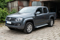 Volkswagen Amarok 2010–2022 Sānu sliekšņi Maya V2 (2 gab., alumīnijs) foto 1