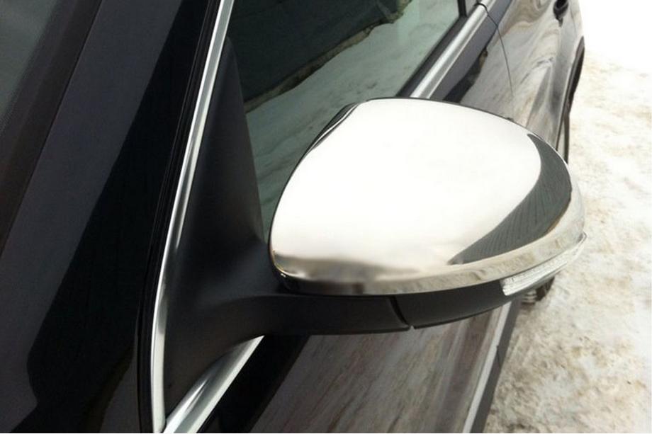 Volkswagen Tiguan 2007–2016 Spoguļu uzlikas (2 gab., nerūsējošais tērauds) OmsaLine – itāļu nerūsējošais tērauds Foto 4