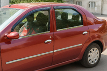 Dacia Logan I 2005–2008 Durvju moldingi (4 gab., nerūsējošais tērauds) foto 4