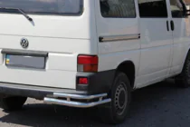 Volkswagen T4 Transporter 1990–2003 Aizmugurējie dubultie stūra aizsargi AK003-Double (2 gab., nerūsējošais tērauds) foto 3