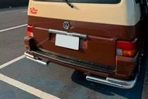 Volkswagen T4 Transporter 1990–2003 Aizmugurējie dubultie stūra aizsargi AK003-Double (2 gab., nerūsējošais tērauds) foto 10