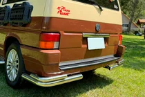 Volkswagen T4 Transporter 1990–2003 Aizmugurējie dubultie stūra aizsargi AK003-Double (2 gab., nerūsējošais tērauds) foto 1