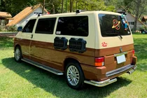 Volkswagen T4 Transporter 1990–2003 Aizmugurējie dubultie stūra aizsargi AK003-Double (2 gab., nerūsējošais tērauds) foto 14