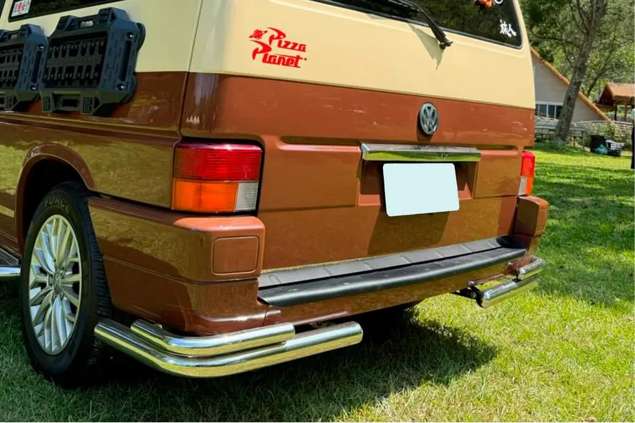 Volkswagen T4 Transporter 1990–2003 Aizmugurējie dubultie stūra aizsargi AK003-Double (2 gab., nerūsējošais tērauds) Image