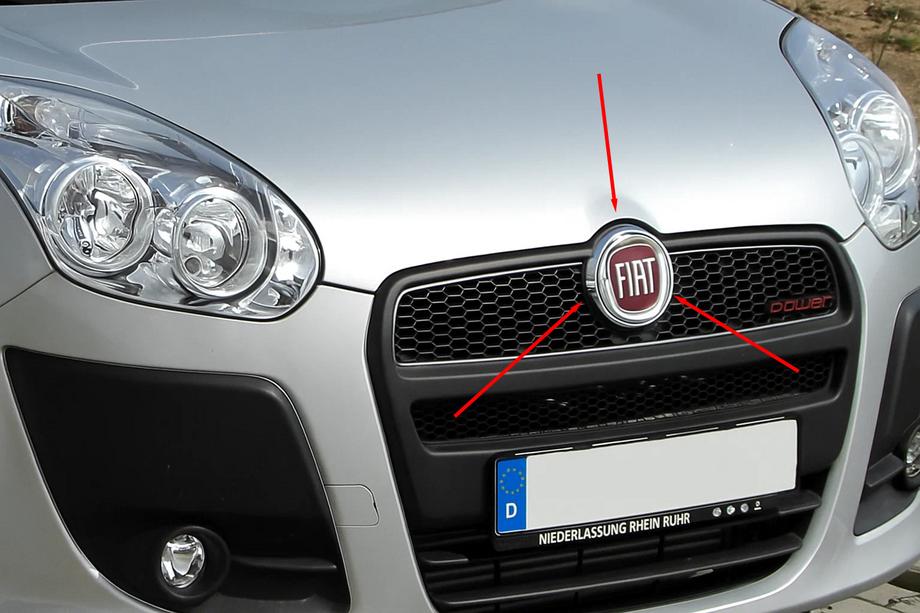 Fiat Doblo II 2010–2022 Hromēta pamatne priekšējai emblēmai (nerūsējošais tērauds) Image