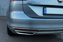 Volkswagen Passat B8 2015–2023 Izpūtēja imitācijas uzlikas SD/SW (2015-2018, 2 gab., nerūsējošais tērauds) Carmos - turku teras foto 7