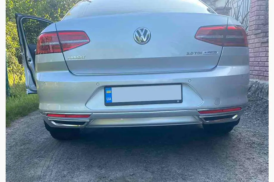 Volkswagen Passat B8 2015–2023 Izpūtēja imitācijas uzlikas SD/SW (2015-2018, 2 gab., nerūsējošais tērauds) Foto 2