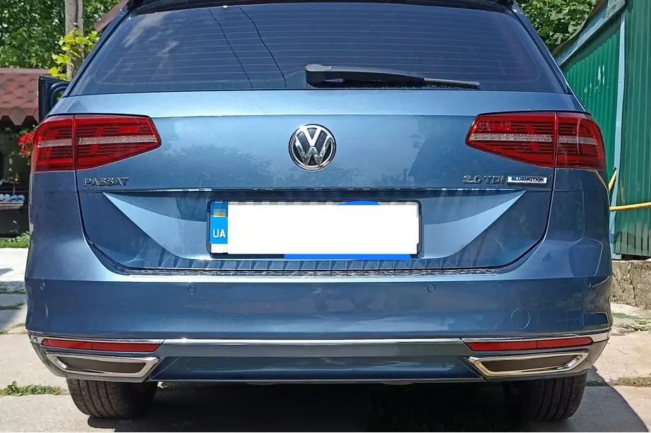 Volkswagen Passat B8 2015–2023 Izpūtēja imitācijas uzlikas SD/SW (2015-2018, 2 gab., nerūsējošais tērauds) Foto 8