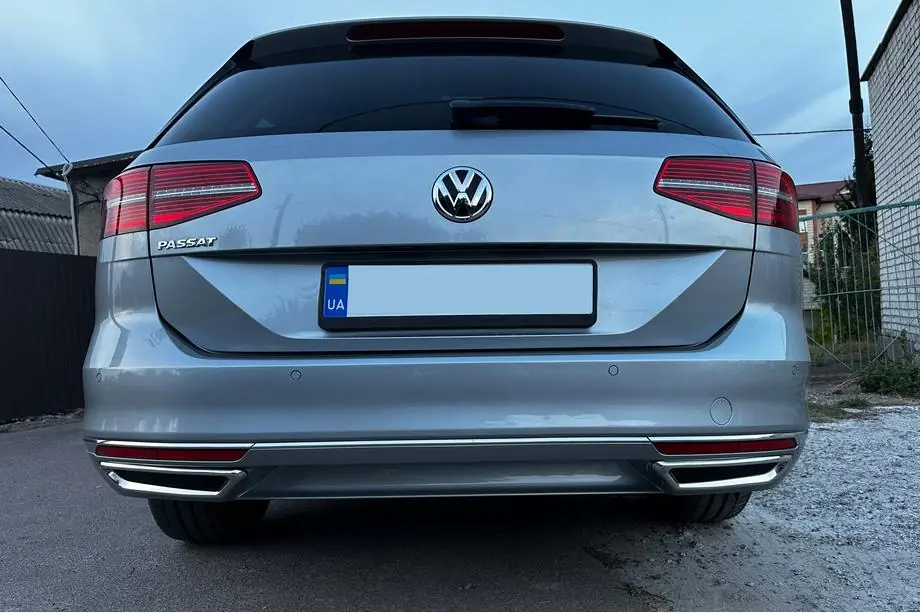 Volkswagen Passat B8 2015–2023 Izpūtēja imitācijas uzlikas SD/SW (2015-2018, 2 gab., nerūsējošais tērauds) Foto 6