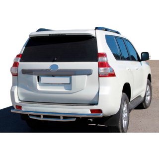 Aizmugurējais aizsargstienis AK002-2v1 (nerūsējošais tērauds) Toyota Land Cruiser Prado 150 2009–2023 foto 1