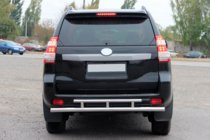 Toyota Land Cruiser Prado 150 2009–2023 Aizmugurējais aizsargstienis AK002-2v2 (nerūsējošais tērauds) foto 2